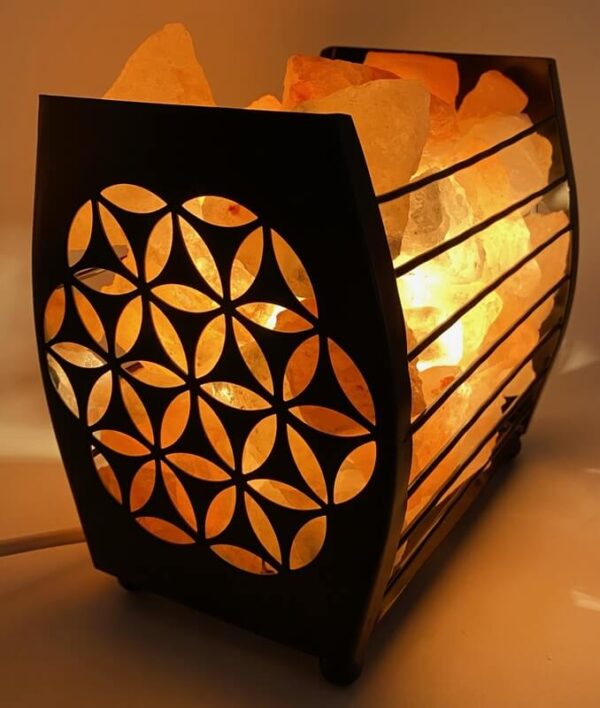 Lampe de Sel Panier Fleur de Vie