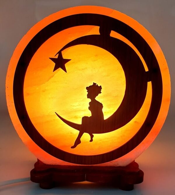 Lampe de Sel Petit Prince sur Lune