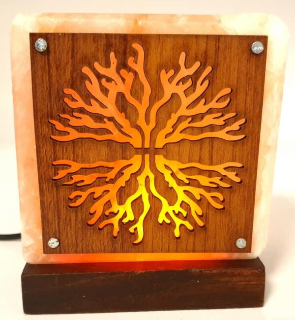 Lampe de Sel Double Arbre de Vie USB