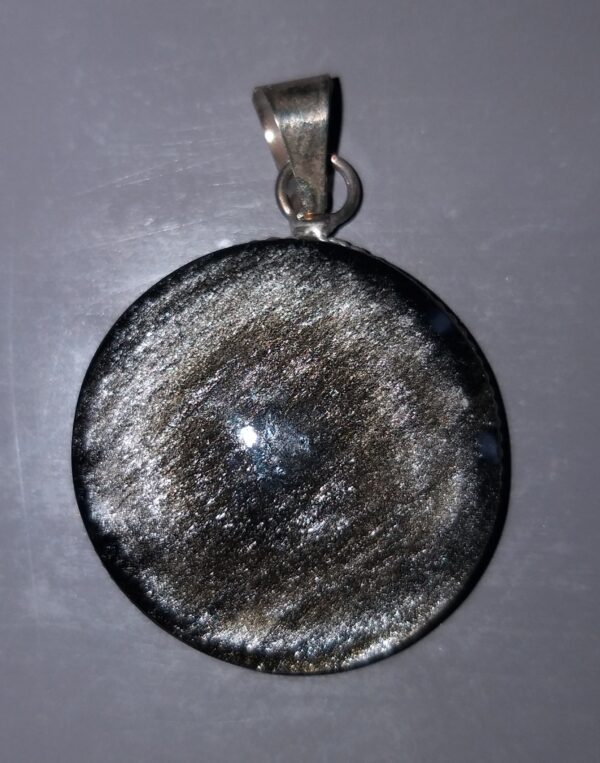 Obsidienne argentée ronde