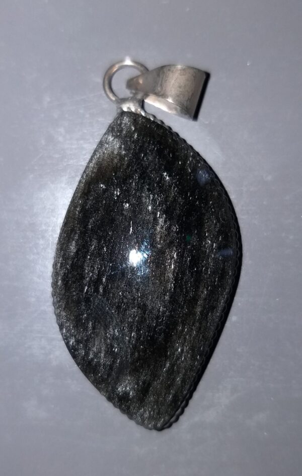 Obsidienne Argent Forme Libre