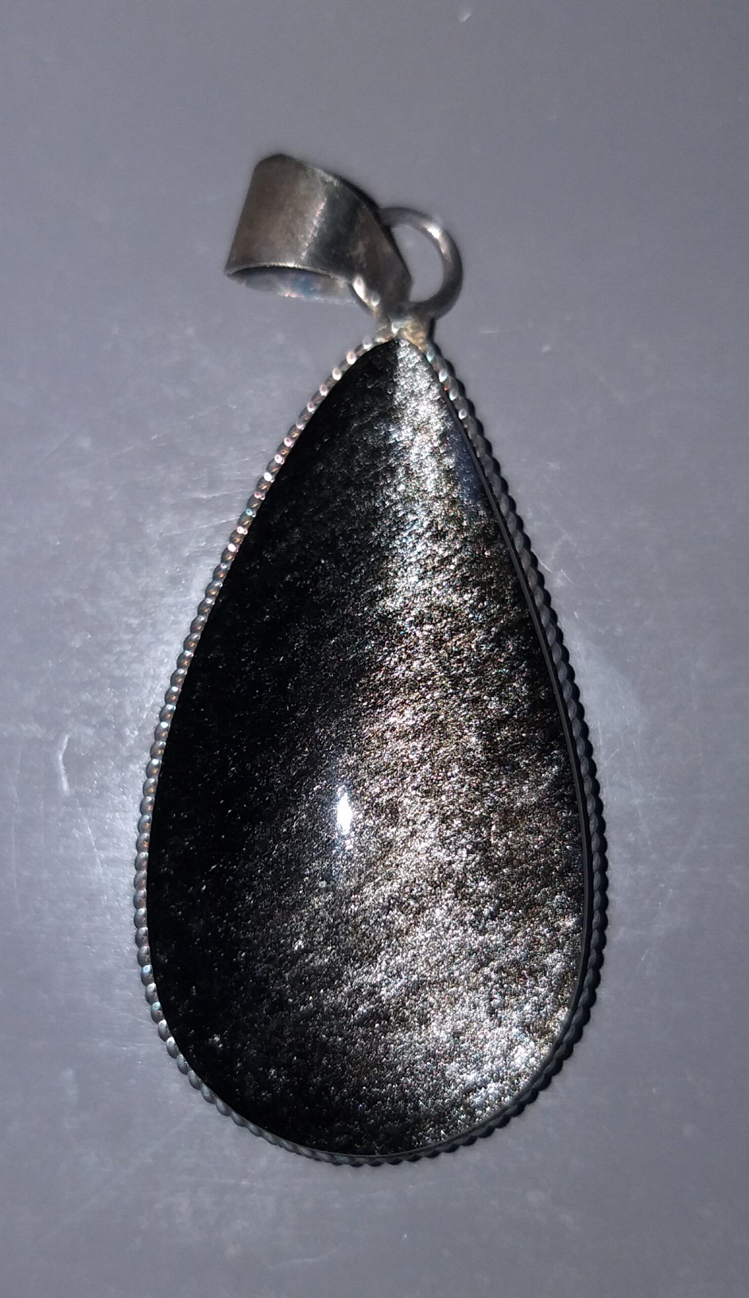 Obsidienne Argent Goutte