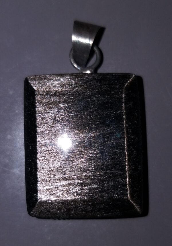 Obsidienne Argent rectangle