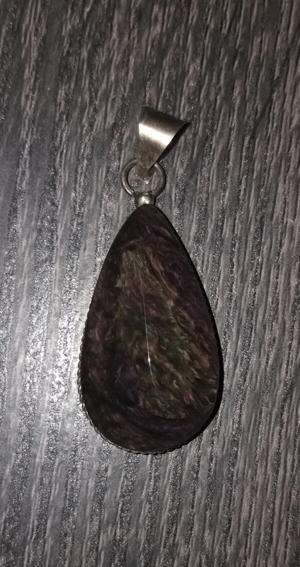 Obsidienne Manta Huichol goutte Yin Yang