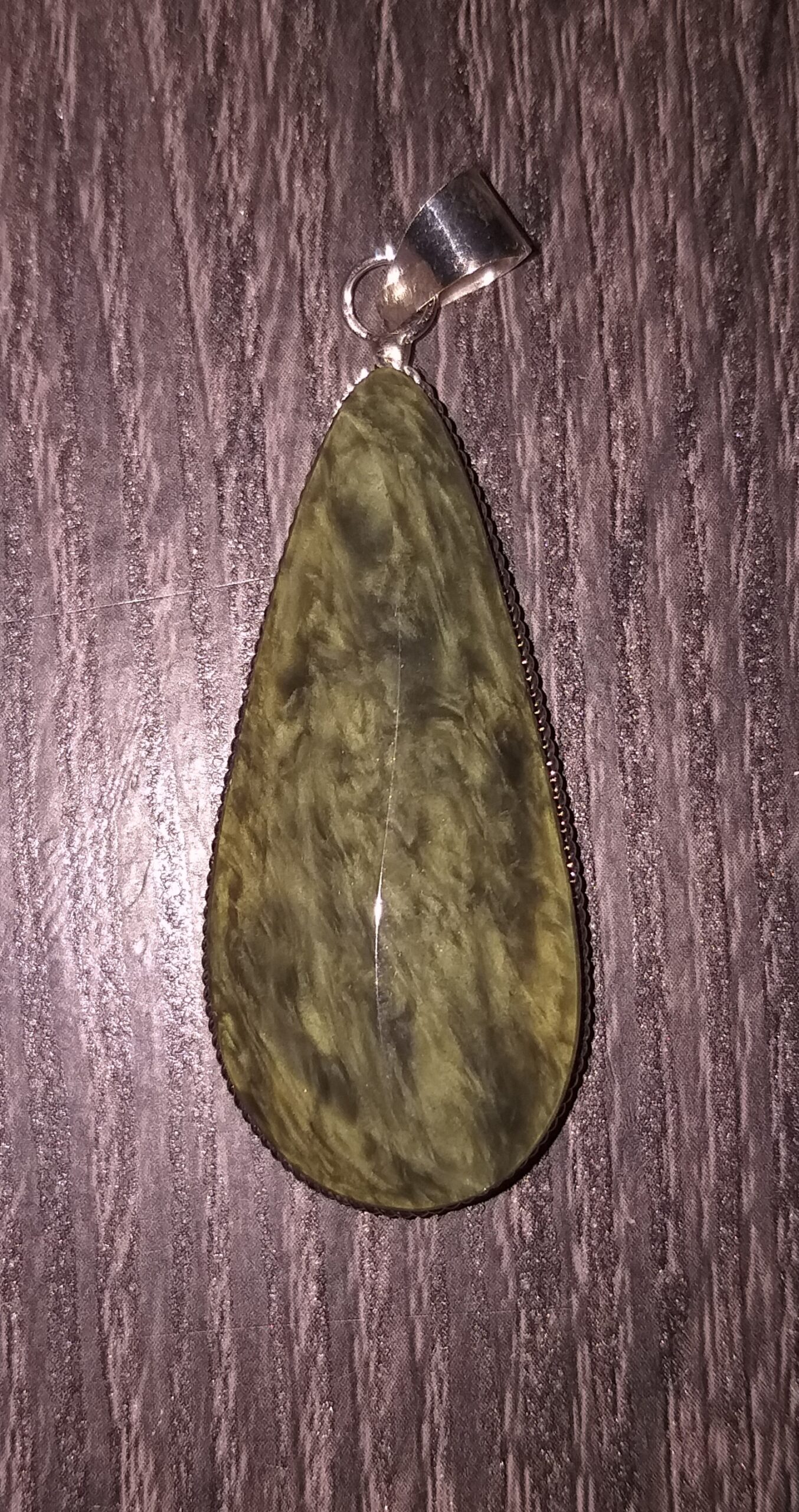 Obsidienne Manta Huichol grande goutte Yin Yang