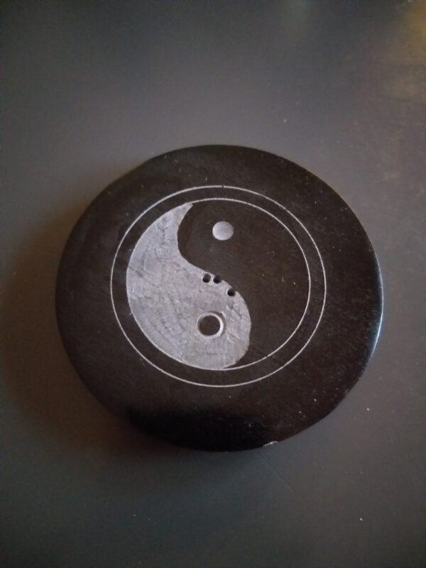 Porte-Encens Pierre Rond Ying-Yang