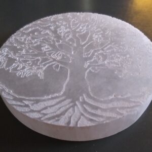Plaque Sélénite Arbre de Vie Fin
